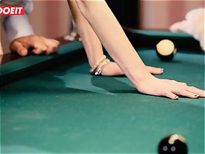 LETSDOEIT - super-naughty teenager pulverized hard on the Pool Table