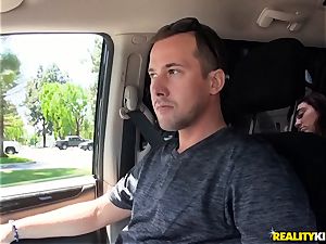 Monique Alexander blows a giant manhood in the car