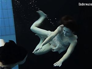two gals swim and get naked sexy