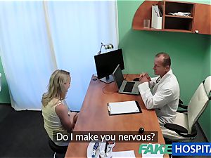 FakeHospital super-cute blond patient gets vag check-up